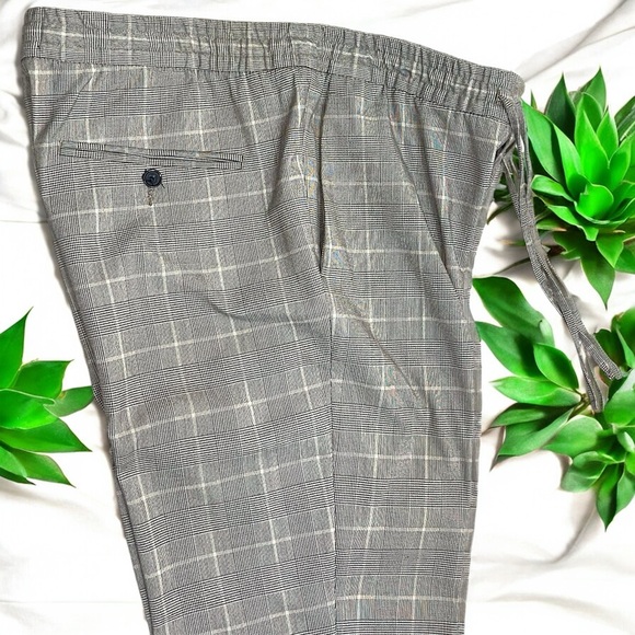 H&M Men’s Plaid Slim Fit Pull On Cuffed Pants - Picture 11 of 16